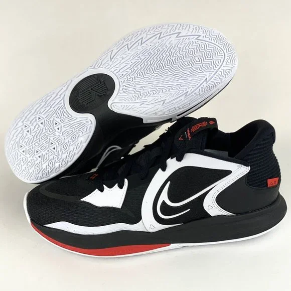 Nike Kyrie Low 5 Bred Men's Basketball Shoes Sneakers White Dominoes DJ6012 001 - Picture 2 of 12
